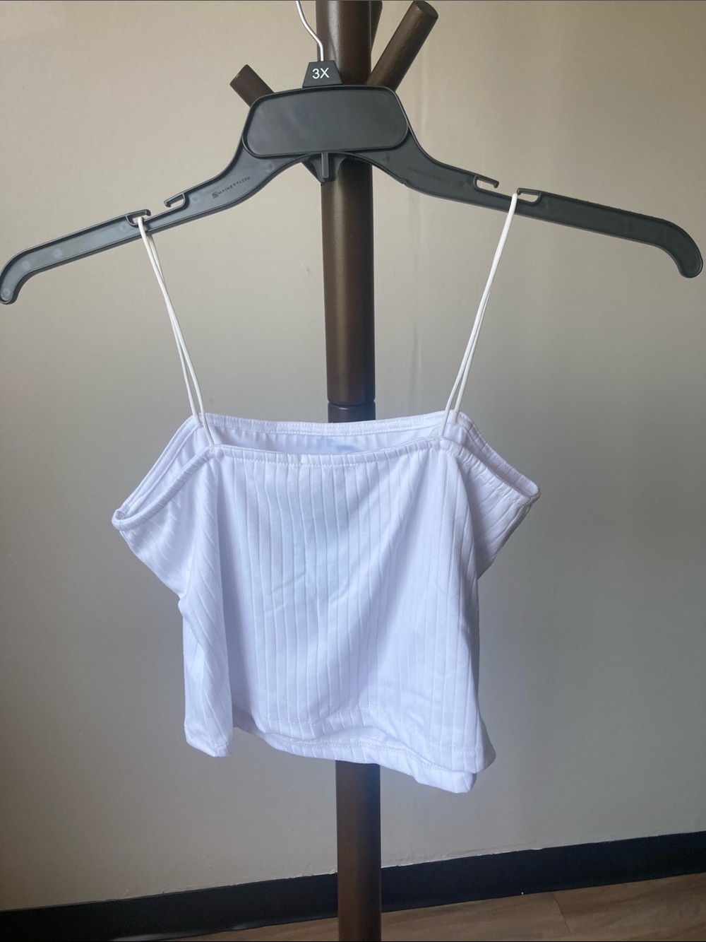 Rue21 top embroidered baddie butterfly white ribbed top casual boho L jr - Picture 15 of 16
